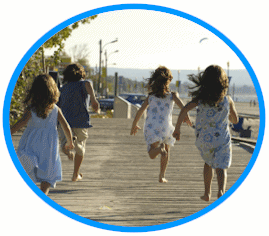 Children on Boardwalk